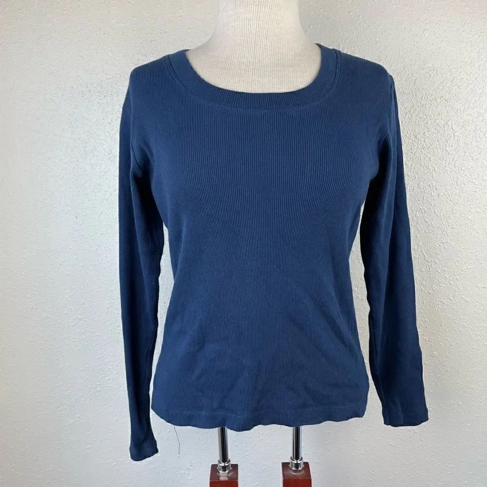 PBX Basics Navy Blue Long Sleeve Shirt Size M EUC